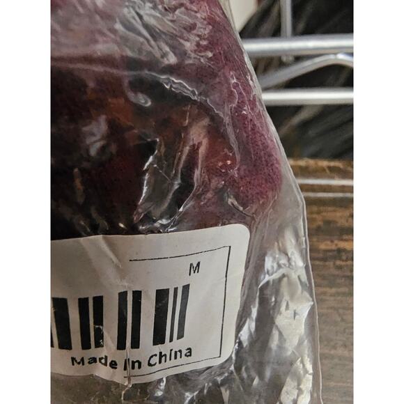 Maroon Mens Hoodie Sweatshirt with Squares Size Medium - Picture 7 of 9